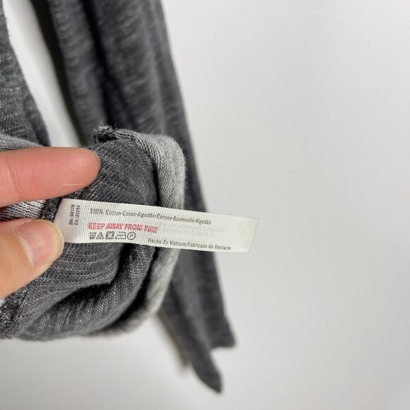 Free People Beach One Size Gray Heather Cowl Neck CocoonLong Sleeve Top Tunic OS - Picture 7 of 9